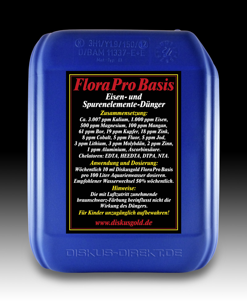 Diskusgold FloraPro Basis: 5.000ml Basisdünger (Eisen und Spurenelemente) für üppigen Pflanzenwuchs