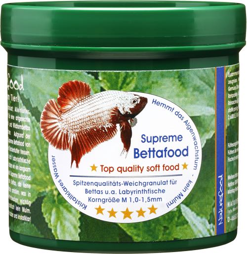 Naturefood Supreme Bettafood - Softgranulat - Spezialfutter für Kampffische, 110g